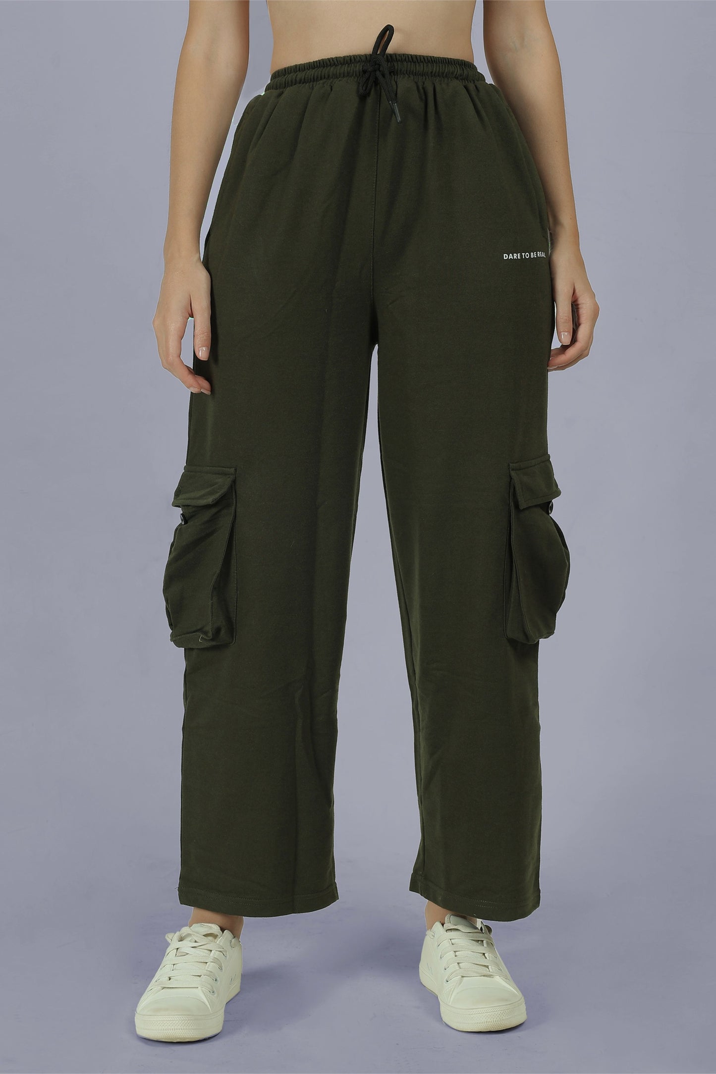 Loose Fit Dark Olive Cargo Jogger