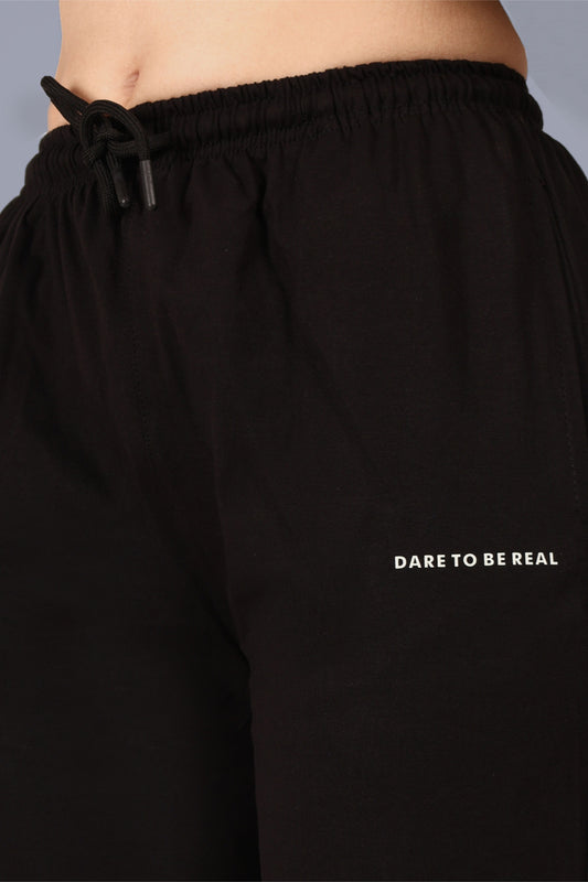 Loose Fit Black Cargo Jogger