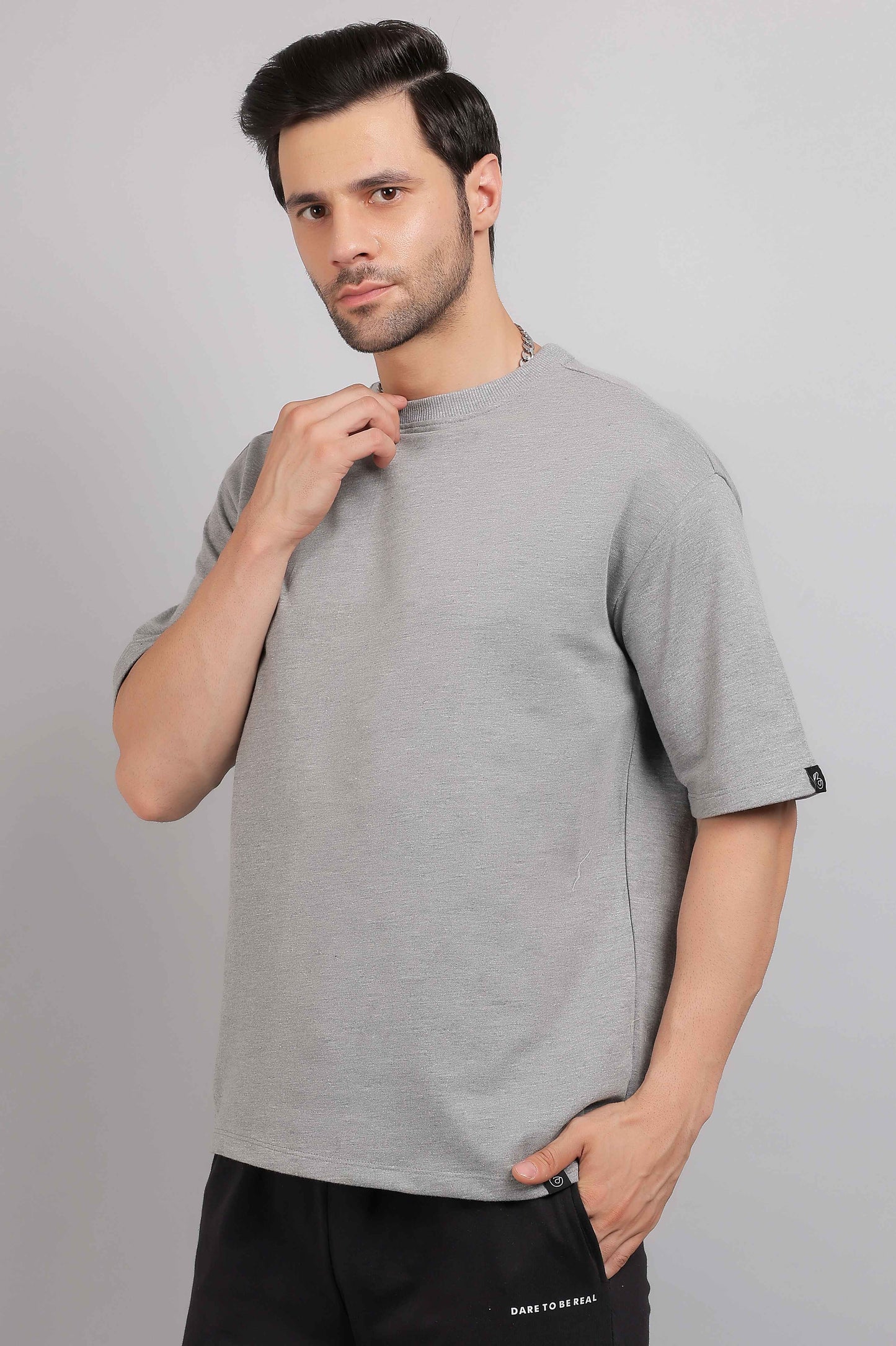 Japanese Text Print Oversized T-Shirt