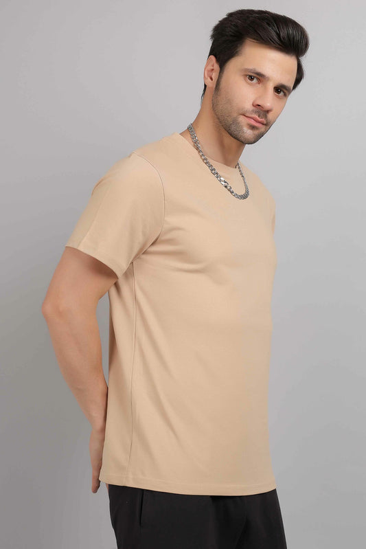 Plain Round Neck and Black Cargo Jogger