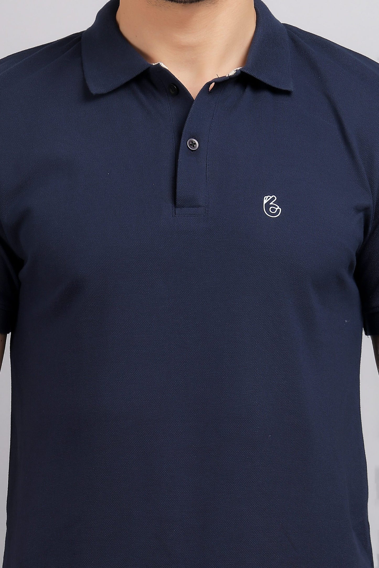 Navy Blue Polo Neck