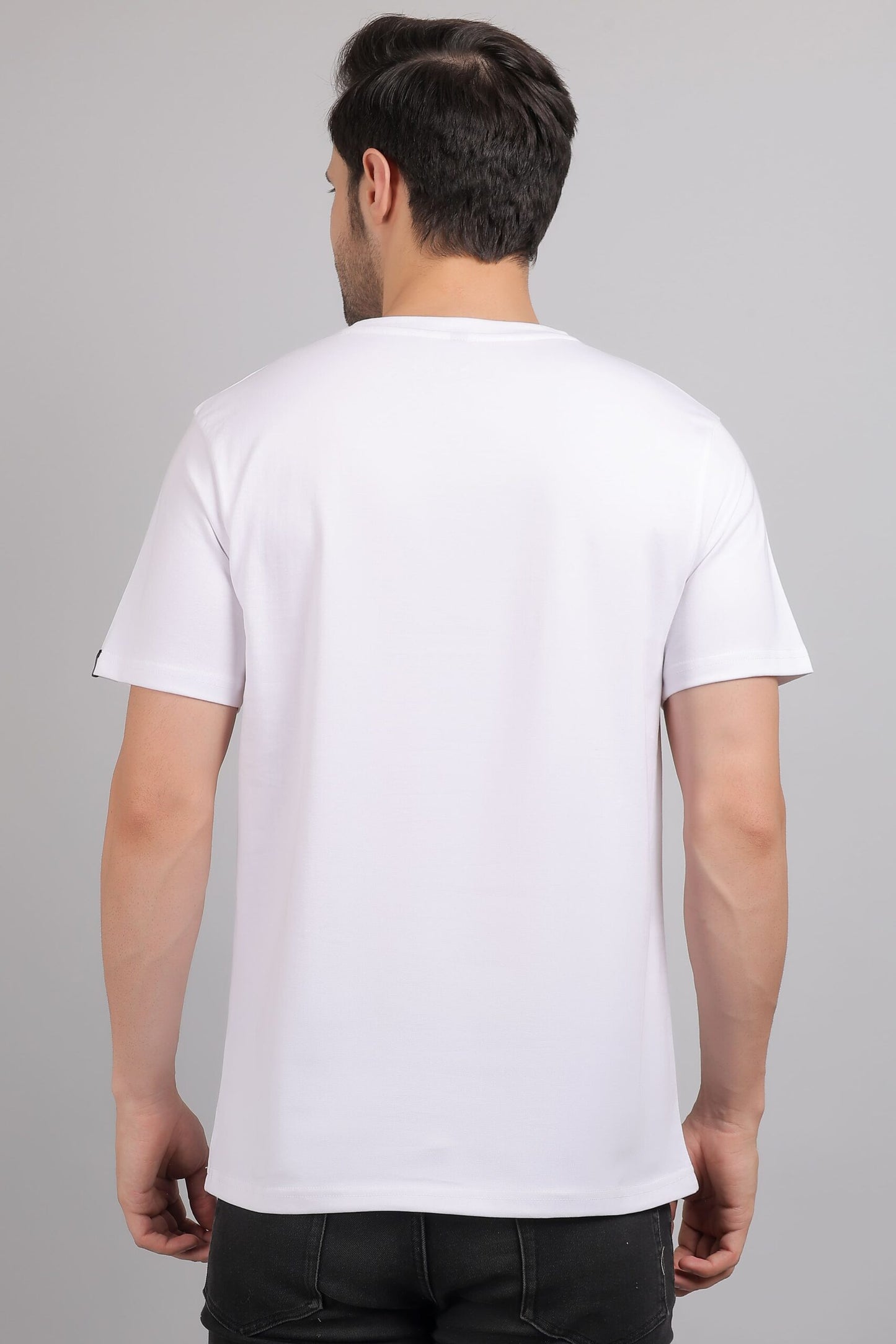 White Plain Round Neck T-Shirt