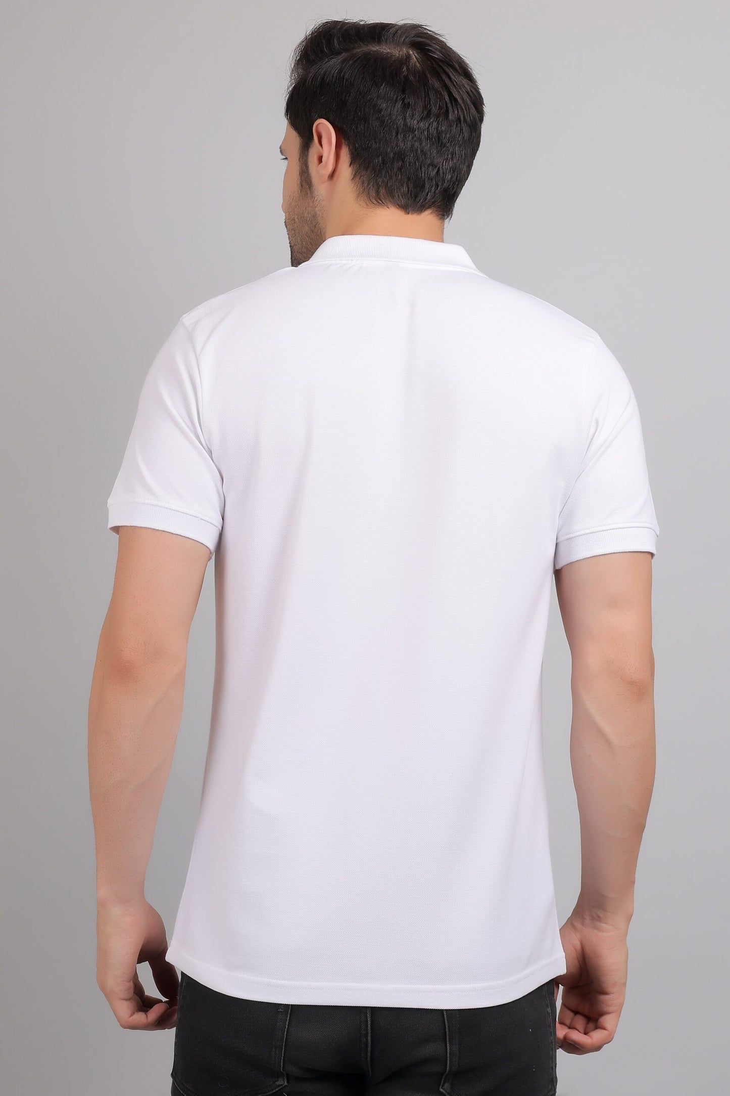 White Plain Polo T-Shirt