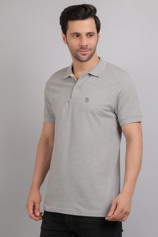 Melange Grey Polo Neck