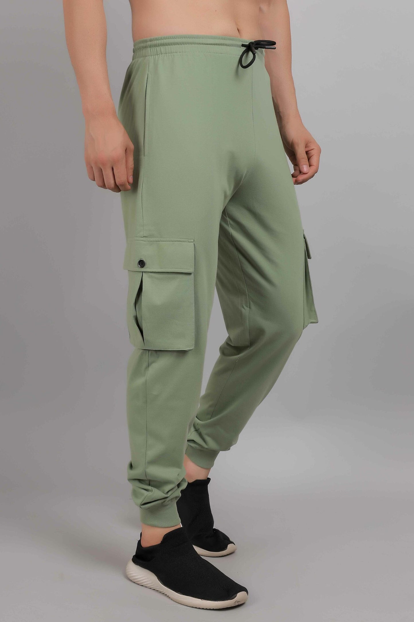 Sage Green Cotton Cargo Jogger