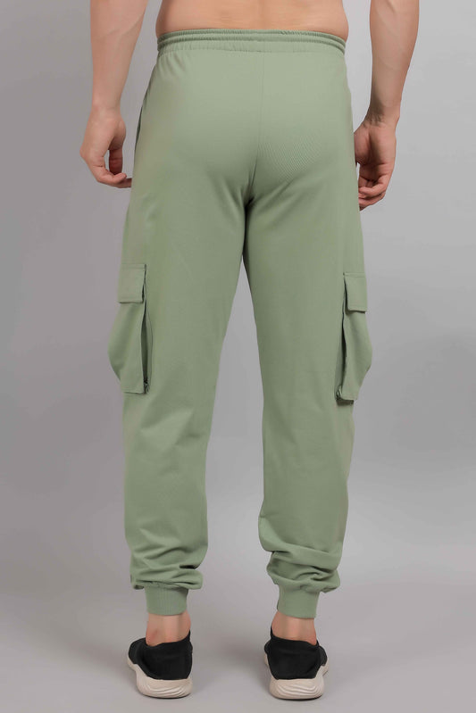 Sage Green Cotton Cargo Jogger