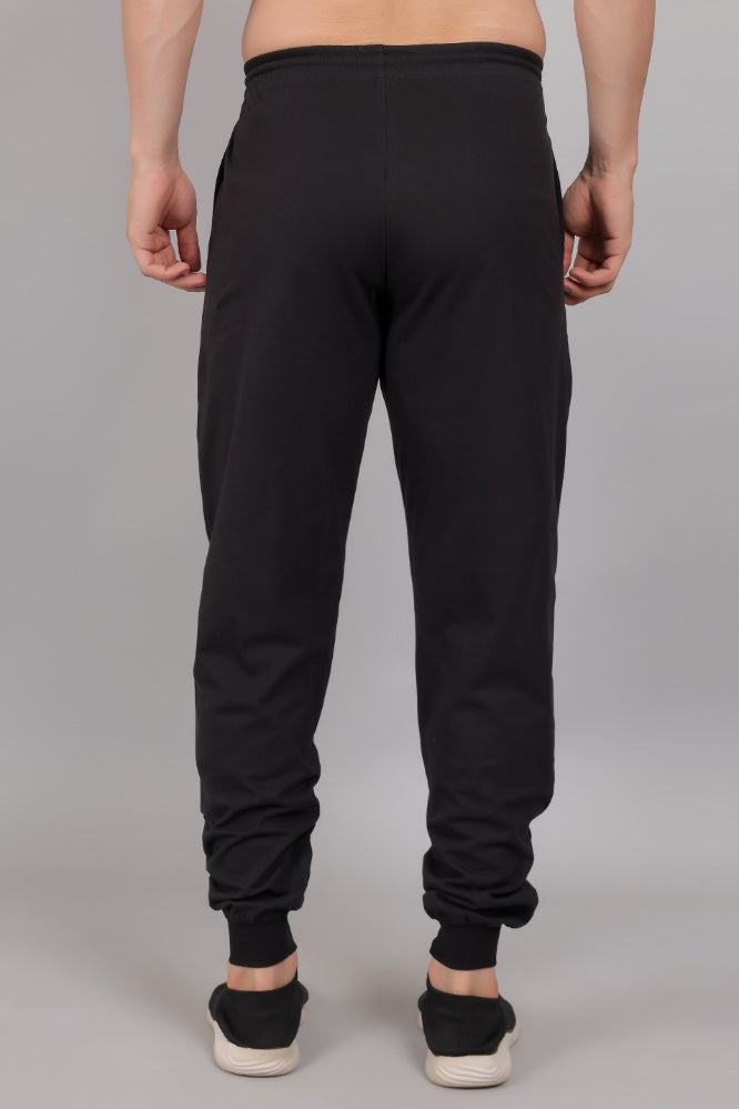 Black Plain Cotton Jogger