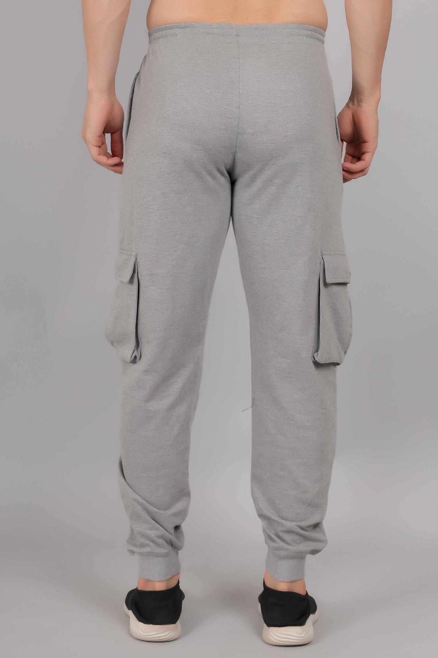 Melange Grey Cargo Jogger
