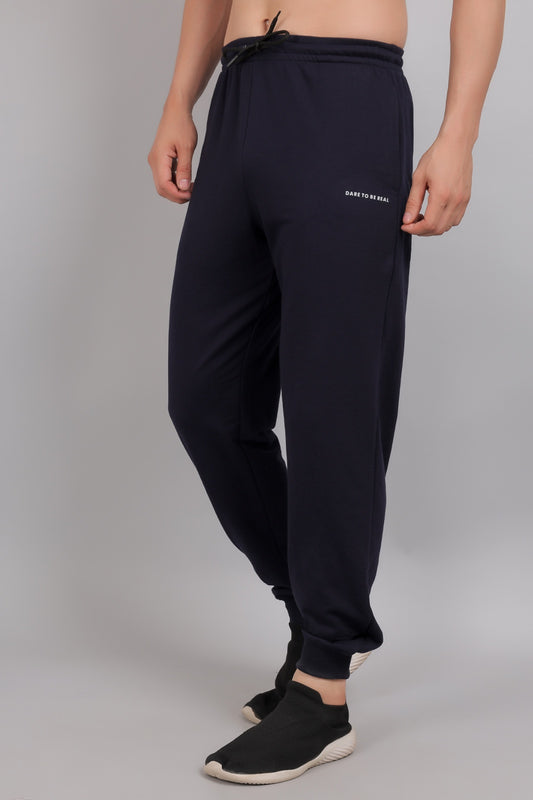 Navy Blue Plain Cotton Jogger