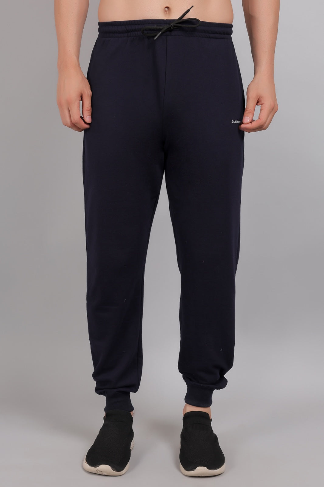 Navy Blue Plain Cotton Jogger