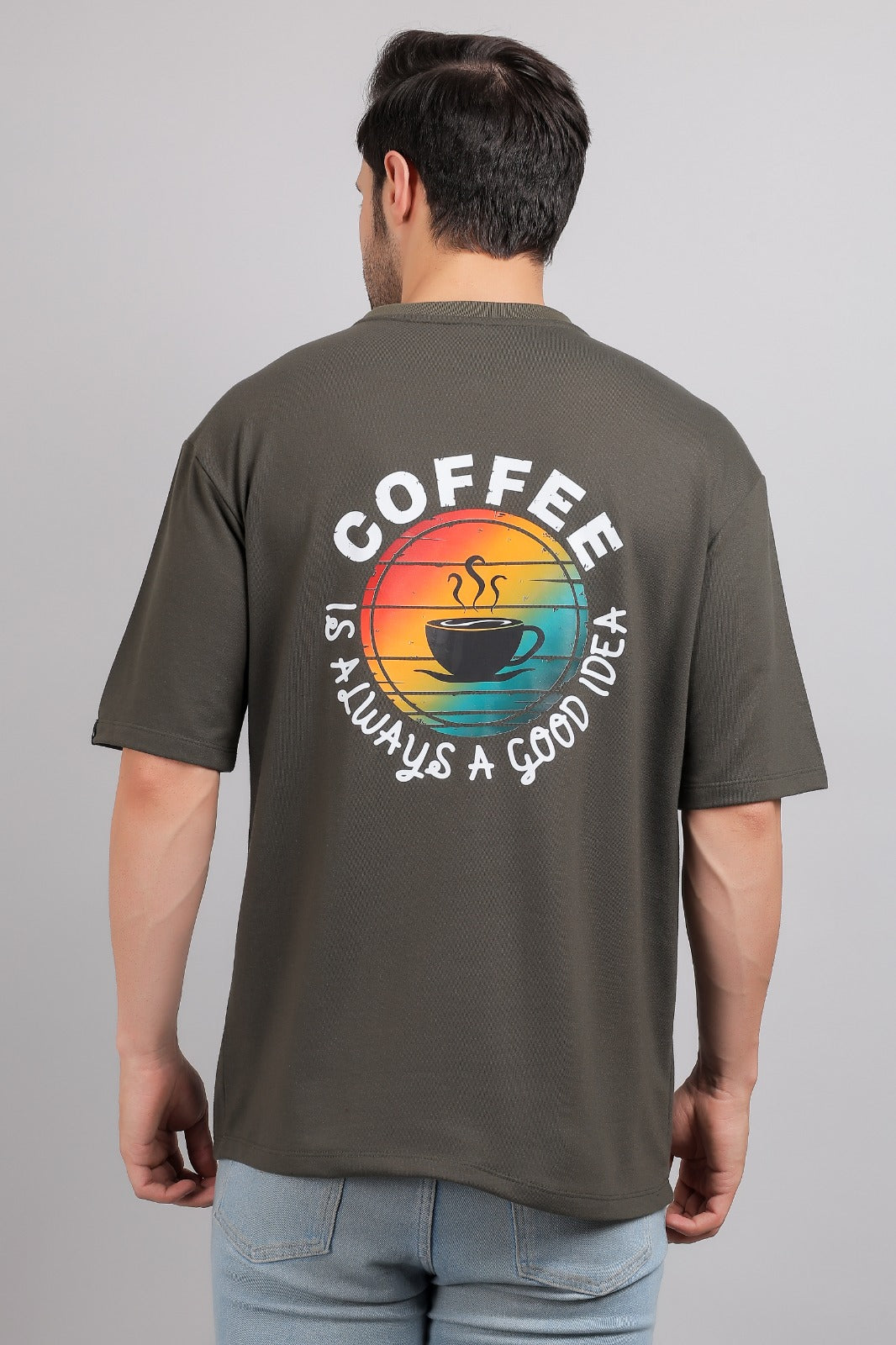 Coffee Print Oversized T-Shirt