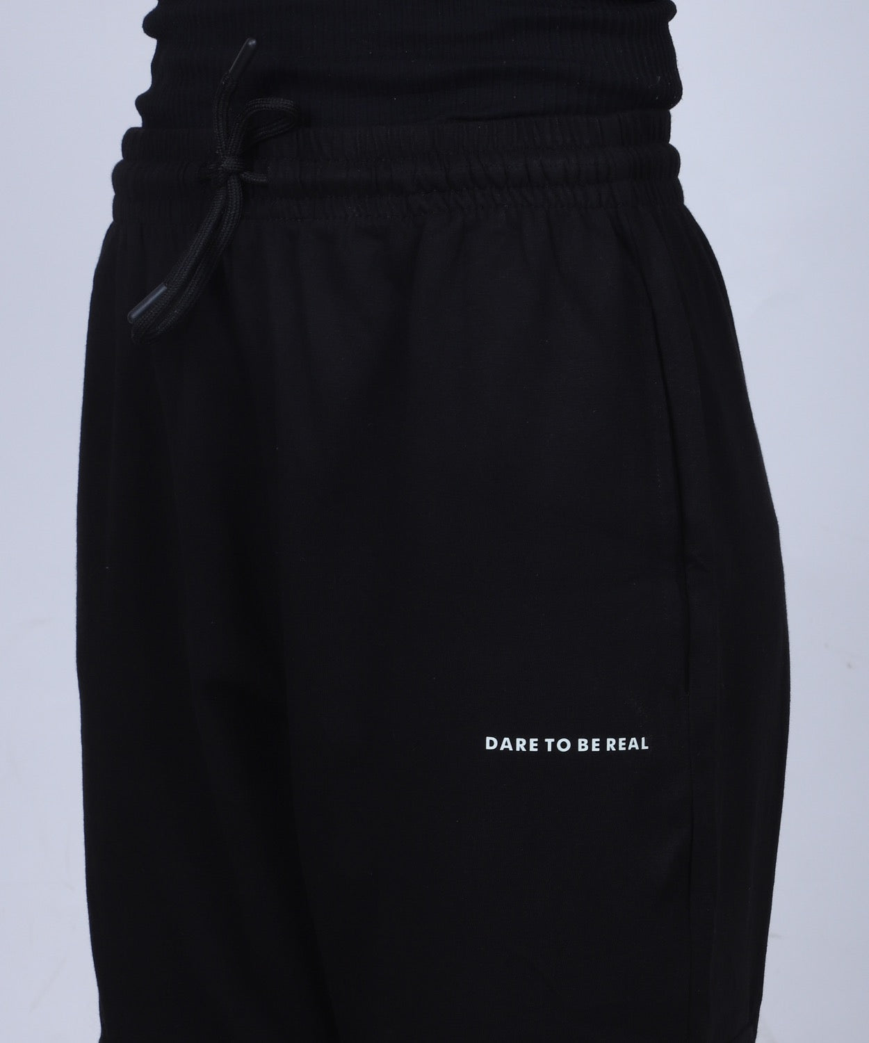 Black Cotton Cargo Jogger