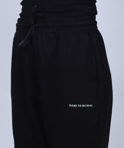 Black Cotton Cargo Jogger