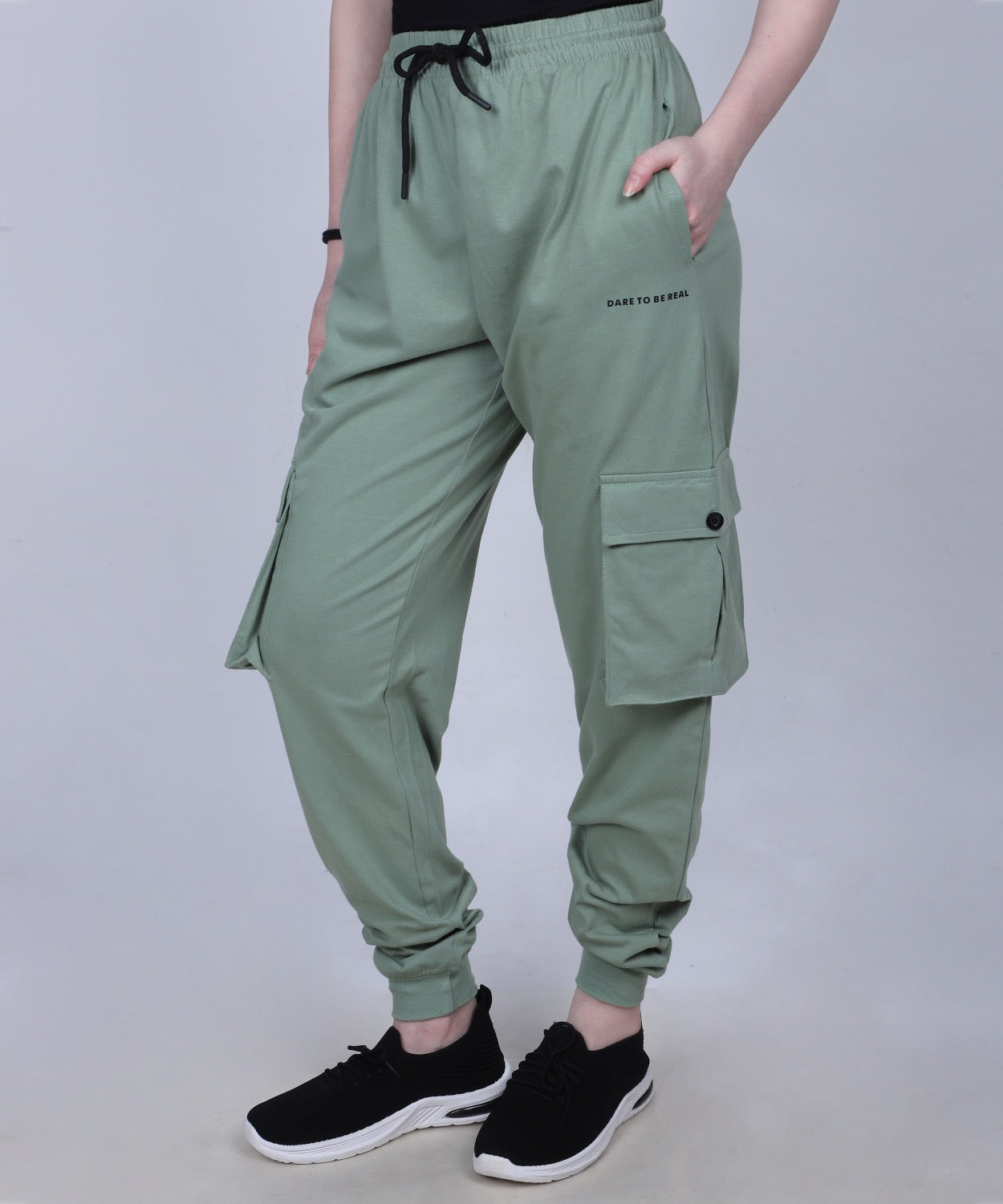Sage Green Cotton Cargo Jogger