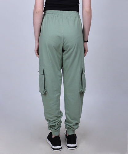 Sage Green Cotton Cargo Jogger