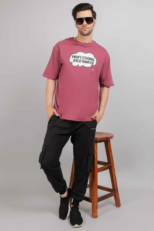 Print Oversize Tee and Black Cargo Jogger