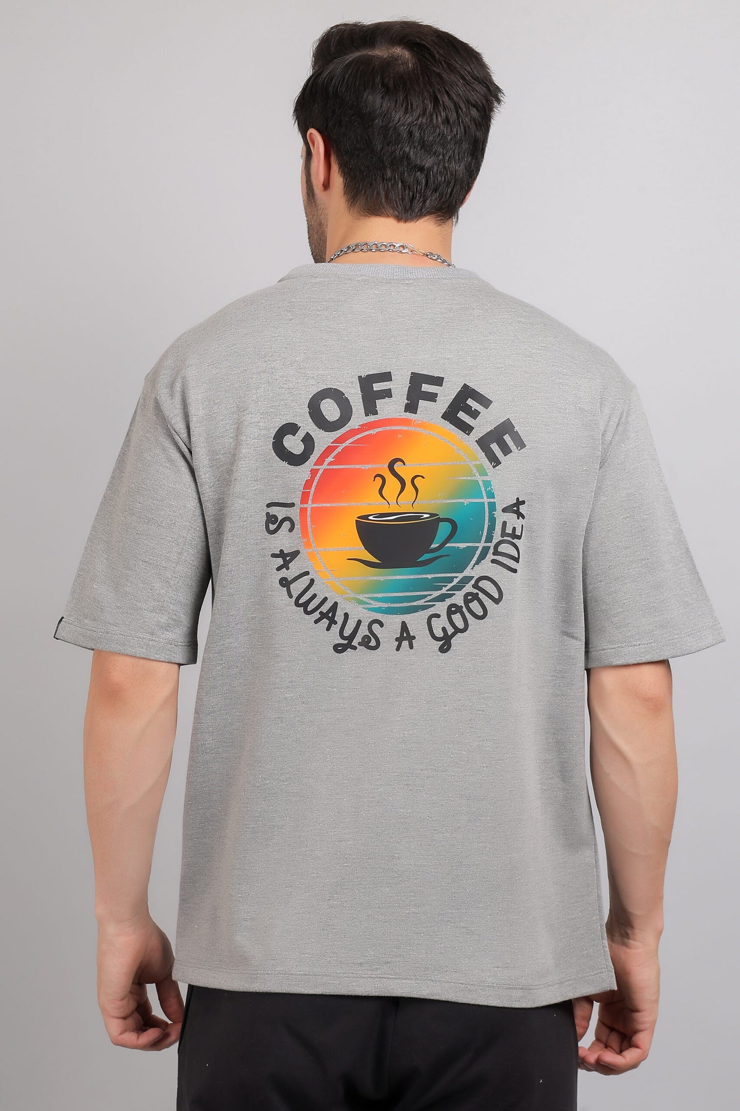 Coffee Print Oversized T-Shirt