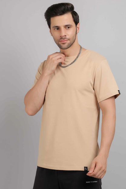Plain Round Neck and Black Cargo Jogger