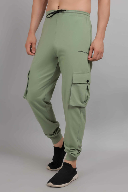 Sage Green Cotton Cargo Jogger