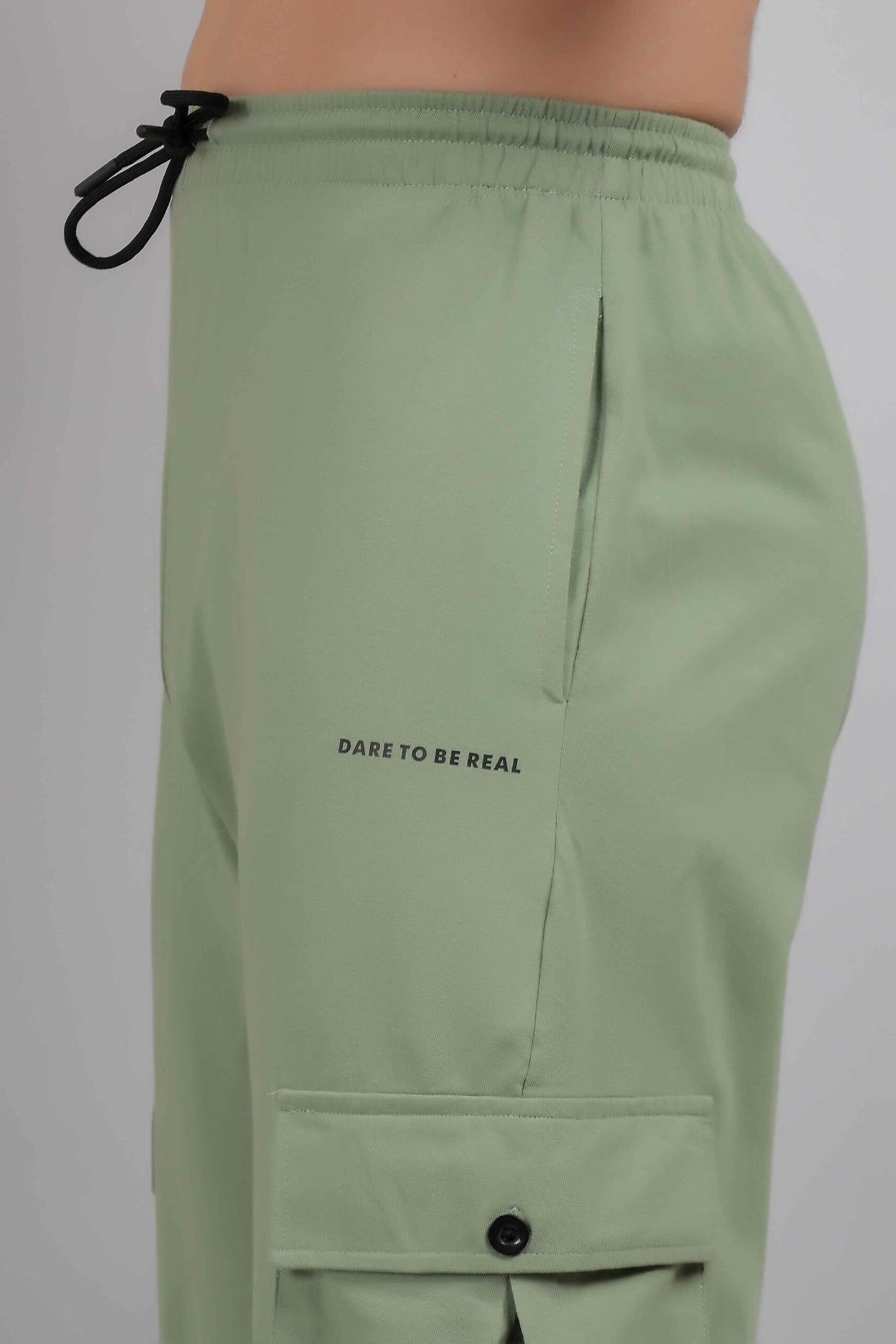Sage Green Cotton Cargo Jogger