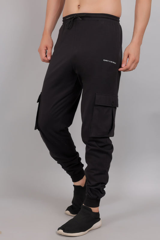 Plain Oversize Tee and Black Cargo Jogger