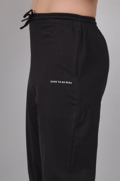 Black Plain Cotton Jogger