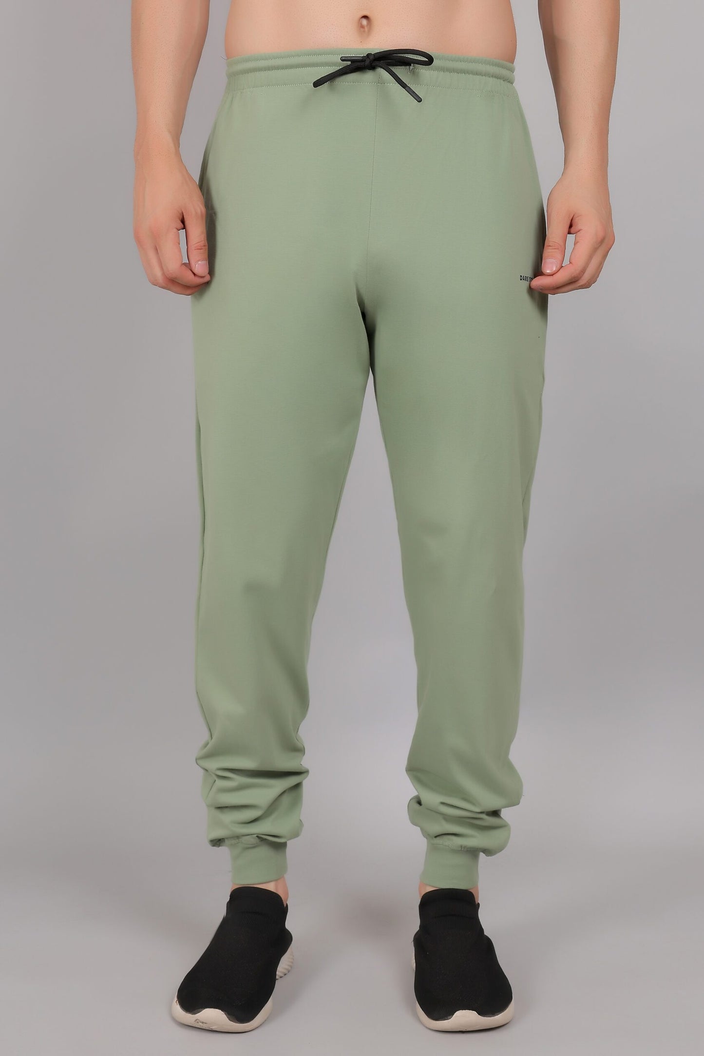 Sage Green Plain Cotton Jogger