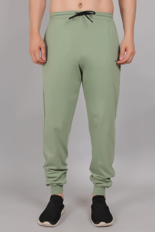 Sage Green Plain Cotton Jogger