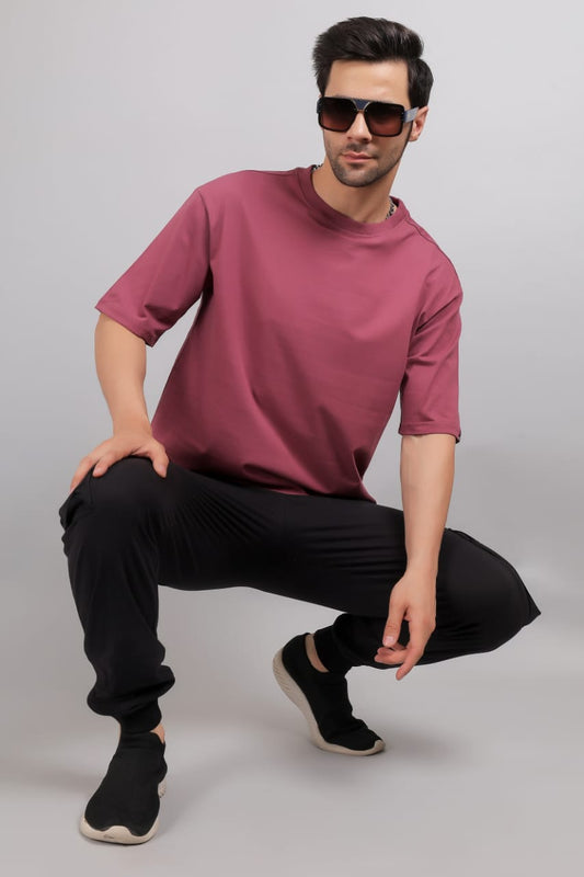 Plain Oversize Tee and Black Cargo Jogger